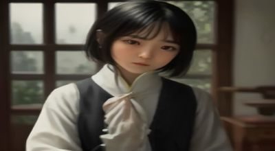 无翼鸟画师专访场景，创作者在明亮工作室接受采访，墙上贴满原稿与角色设定图
